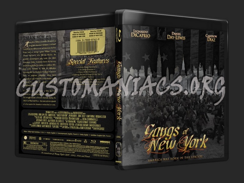 Gangs of New York blu-ray cover