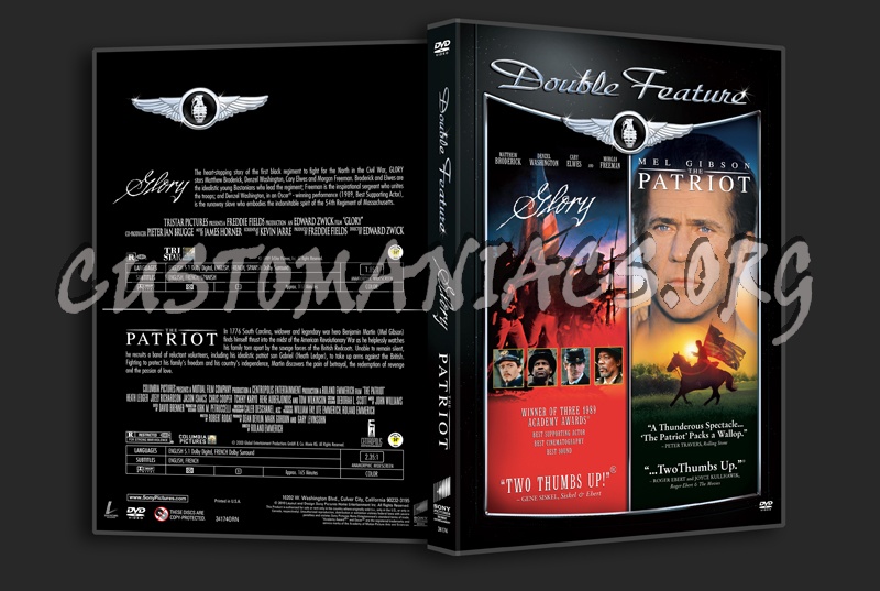 Glory / The Patriot dvd cover