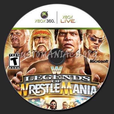 WWE Legends Of Wrestlemania dvd label