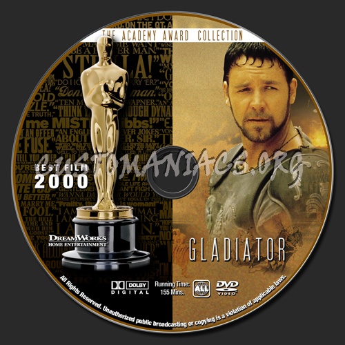 Academy Awards Collection - Gladiator dvd label