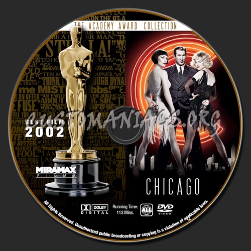 Academy Awards Collection - Chicago dvd label