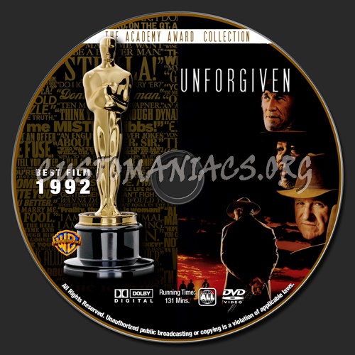 Academy Awards Collection - Unforgiven dvd label