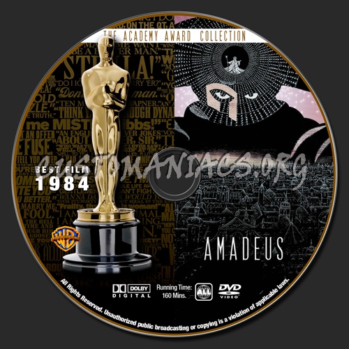 Academy Awards Collection - Amadeus dvd label