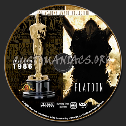 Academy Awards Collection - Platoon dvd label