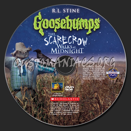 Goosebumps The Scarecrow Walks at Midnight dvd label