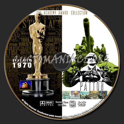 Academy Awards Collection - Patton dvd label