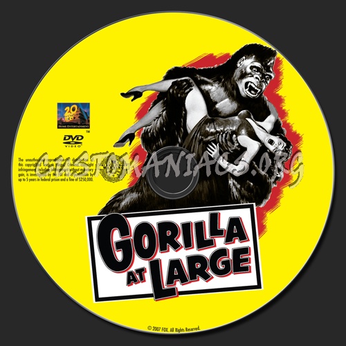 Gorilla at Large dvd label