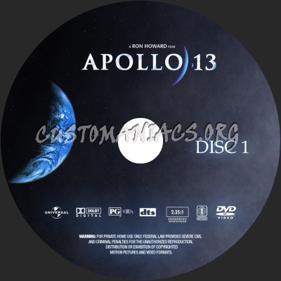 Apollo 13 dvd label