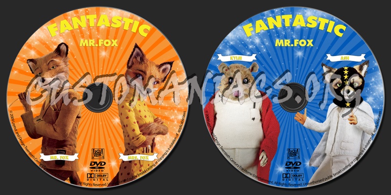 Fantastic MR Fox dvd label