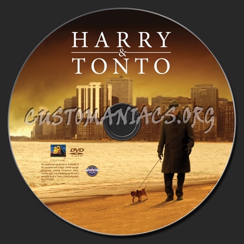 Harry & Tonto dvd label