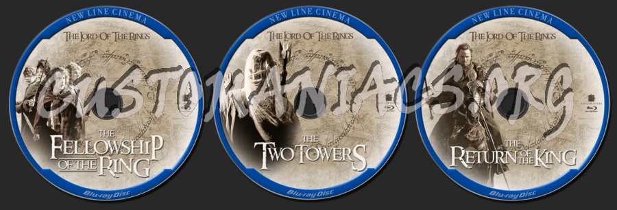 The Lord Of The Rings Trilogy blu-ray label