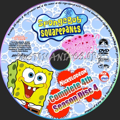Spongebob Squarepants - Season 4 dvd label