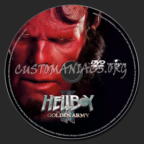 Hellboy The Golden Army dvd label