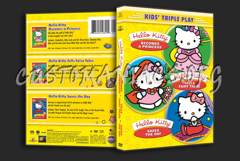 Hello Kitty Becomes a Princess / Tells Fairy Tales / Saves the Day dvd cover