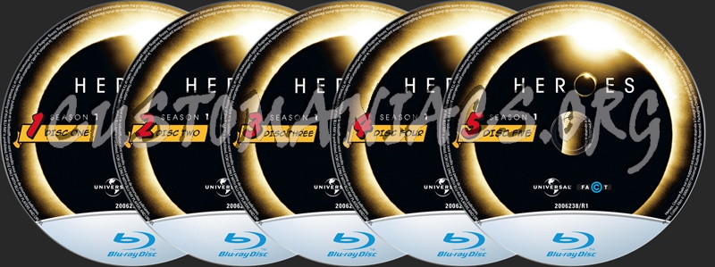 Heroes Season 1 blu-ray label