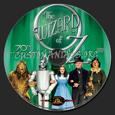The Wizard of OZ 70th Anniversary dvd label