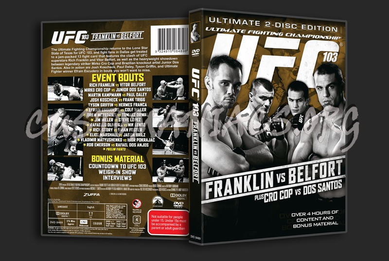 UFC 103 Franklin vs Belfort dvd cover