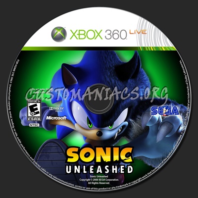 Sonic Unleashed dvd label