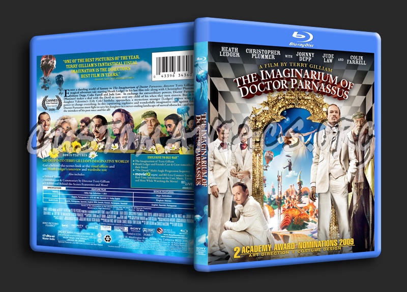 The Imaginarium of Doctor Parnassus blu-ray cover