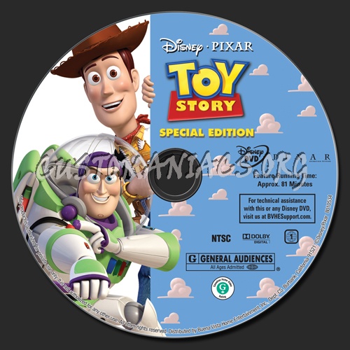 Toy Story dvd label