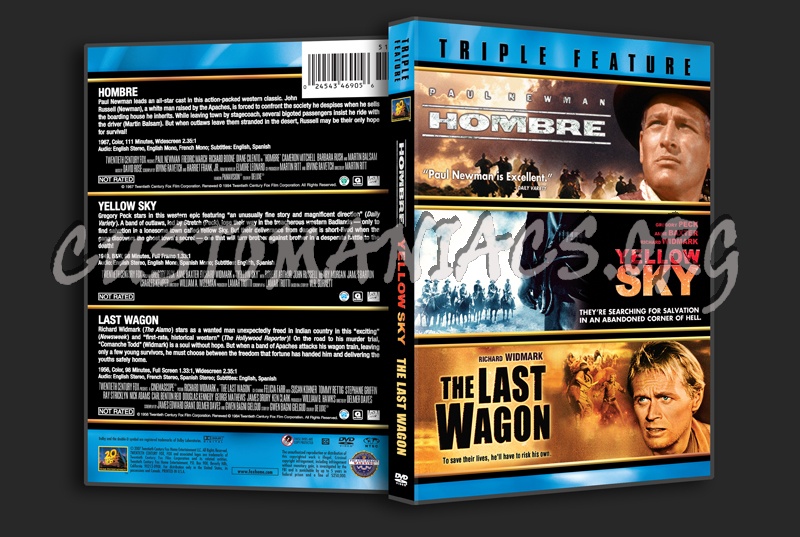 Hombre / Yellow Sky / The Last Wagon dvd cover