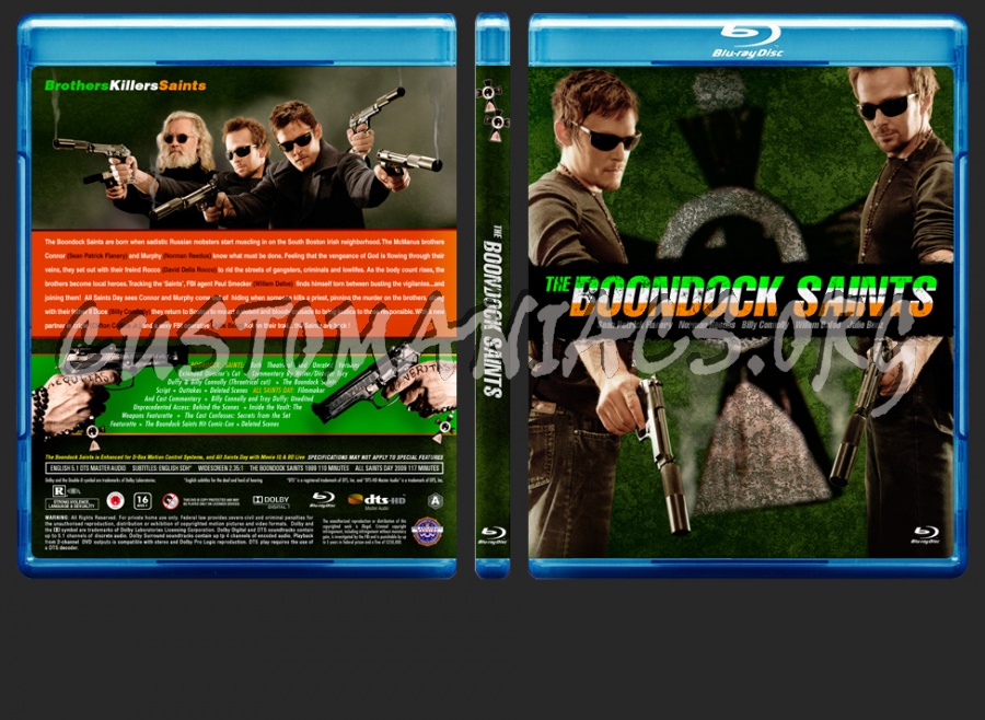 The Boondock Saints + All Saints Day combo blu-ray cover