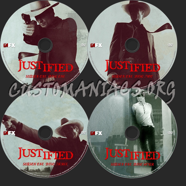 Justified Season 1 dvd label
