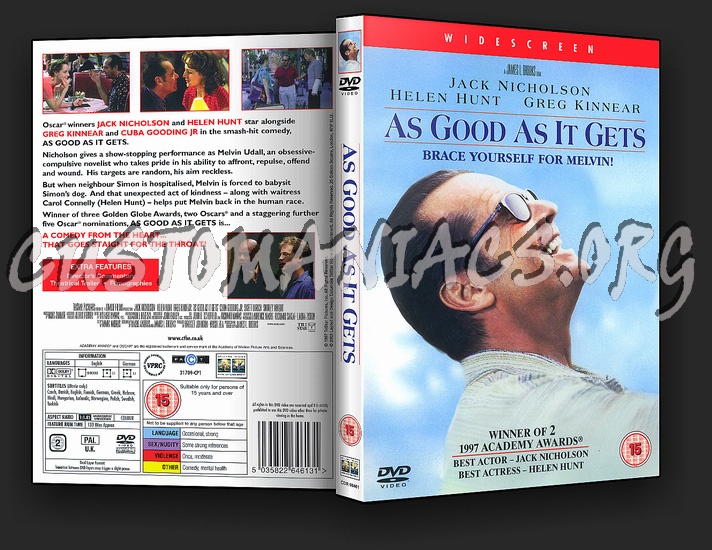 As Good As It Gets dvd cover