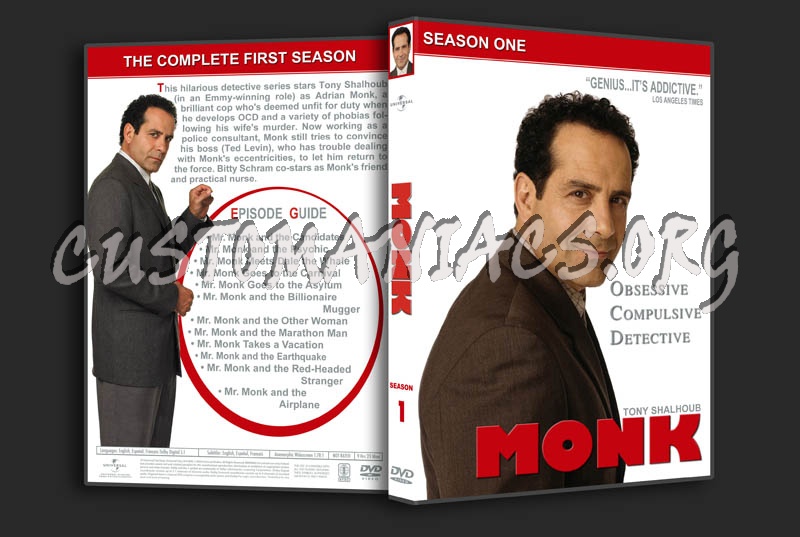 Monk Seasons 1-8 dvd cover