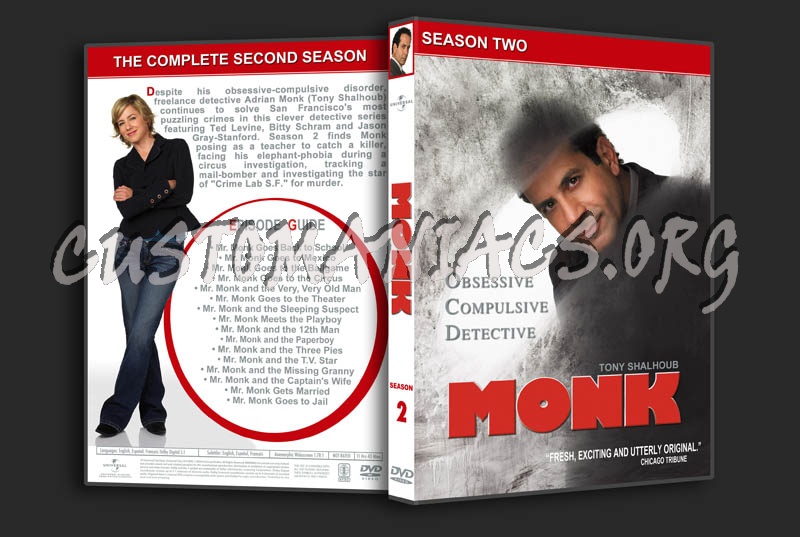 Monk Seasons 1-8 dvd cover