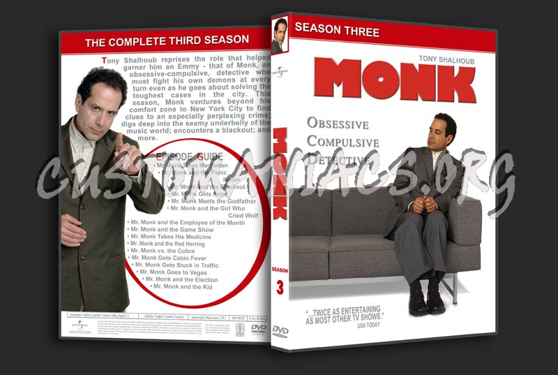 Monk Seasons 1-8 dvd cover