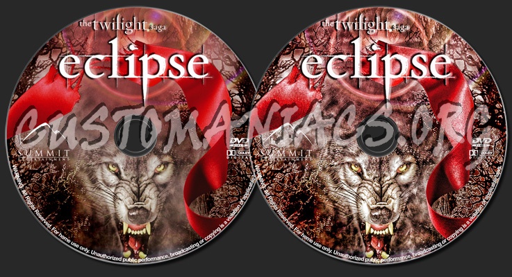 The Twilight Saga Eclipse dvd label