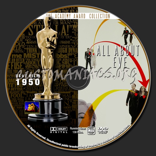 Academy Awards Collection - All About Eve dvd label