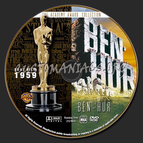Academy Awards Collection - Ben Hur dvd label