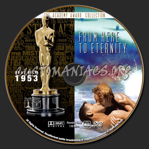 Academy Awards Collection - From Here To Eternity dvd label