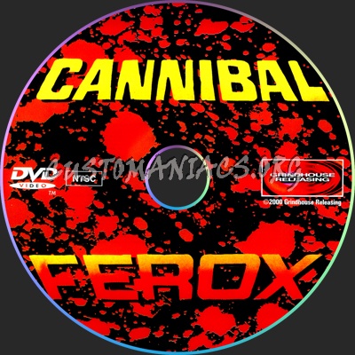 Cannibal Ferox dvd label