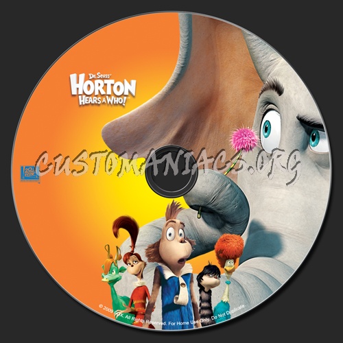 Horton Hears a Who .. dvd label
