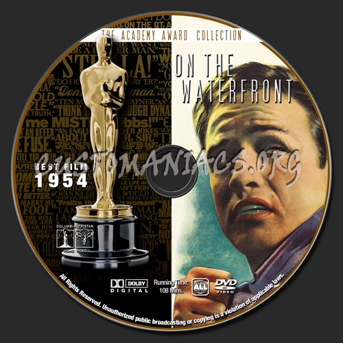 Academy Awards Collection - On The Waterfront dvd label