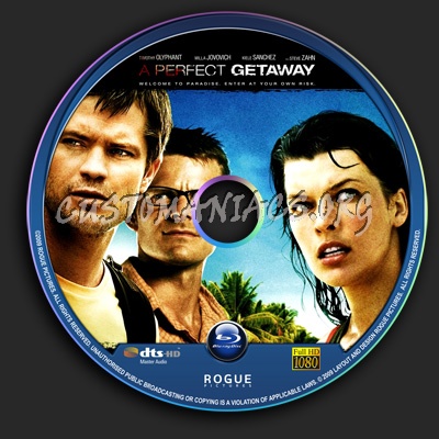 A Perfect Getaway blu-ray label