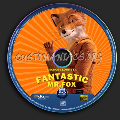 Fantastic Mr. Fox blu-ray label