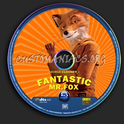 Fantastic Mr. Fox blu-ray label