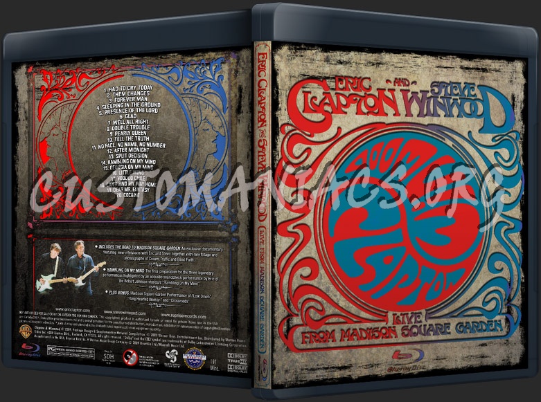Eric Clapton & Steve Winwood Live In Madison Square Garden blu-ray cover