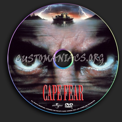 Cape Fear (1991) dvd label