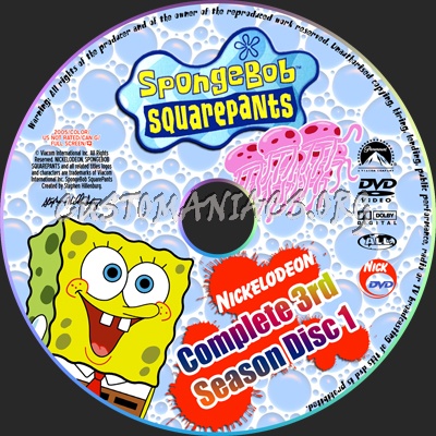 Spongebob Squarepants - Season 3 dvd label