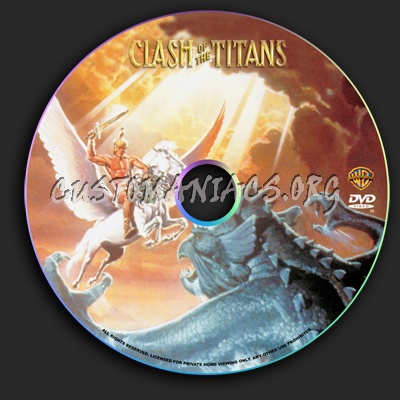 Clash of the Titans dvd label