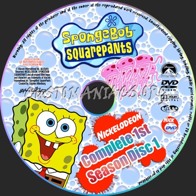 Spongebob Squarepants - Season 1 dvd label