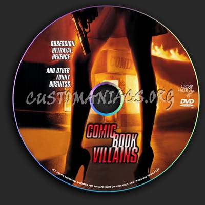Comic Book Villains dvd label