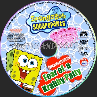Spongebob Squarepants - Fear Of A Krabby Patty dvd label