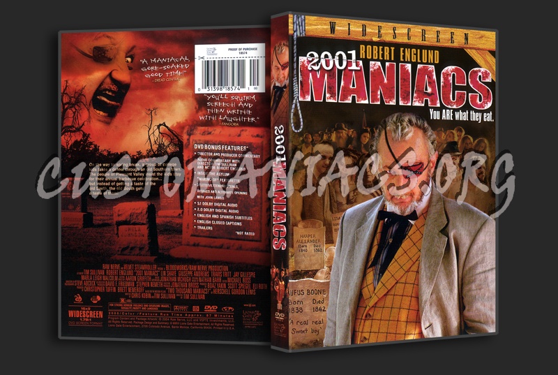 2001 Maniacs dvd cover