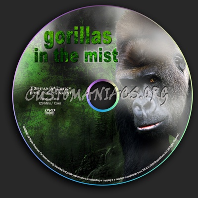 Gorillas In The Mist dvd label